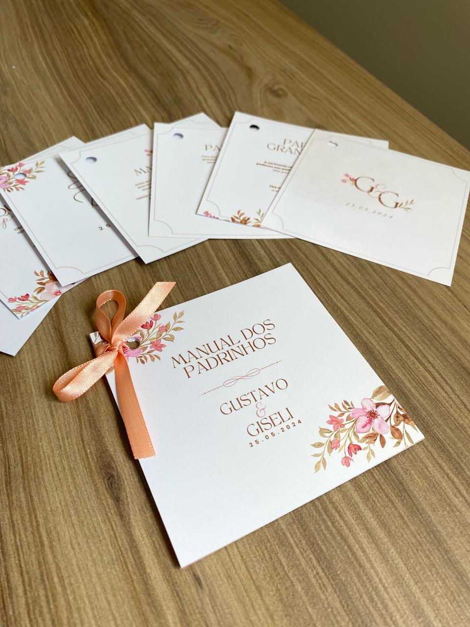 Manual personalizada para padrinhos - Casamento!