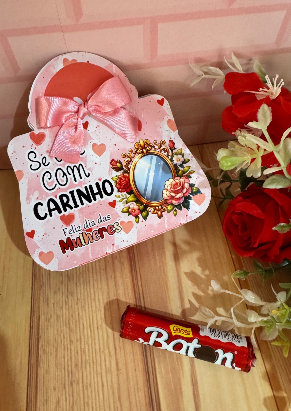 Bolsinha Porta Batom Chocolate - Dia da Mulher