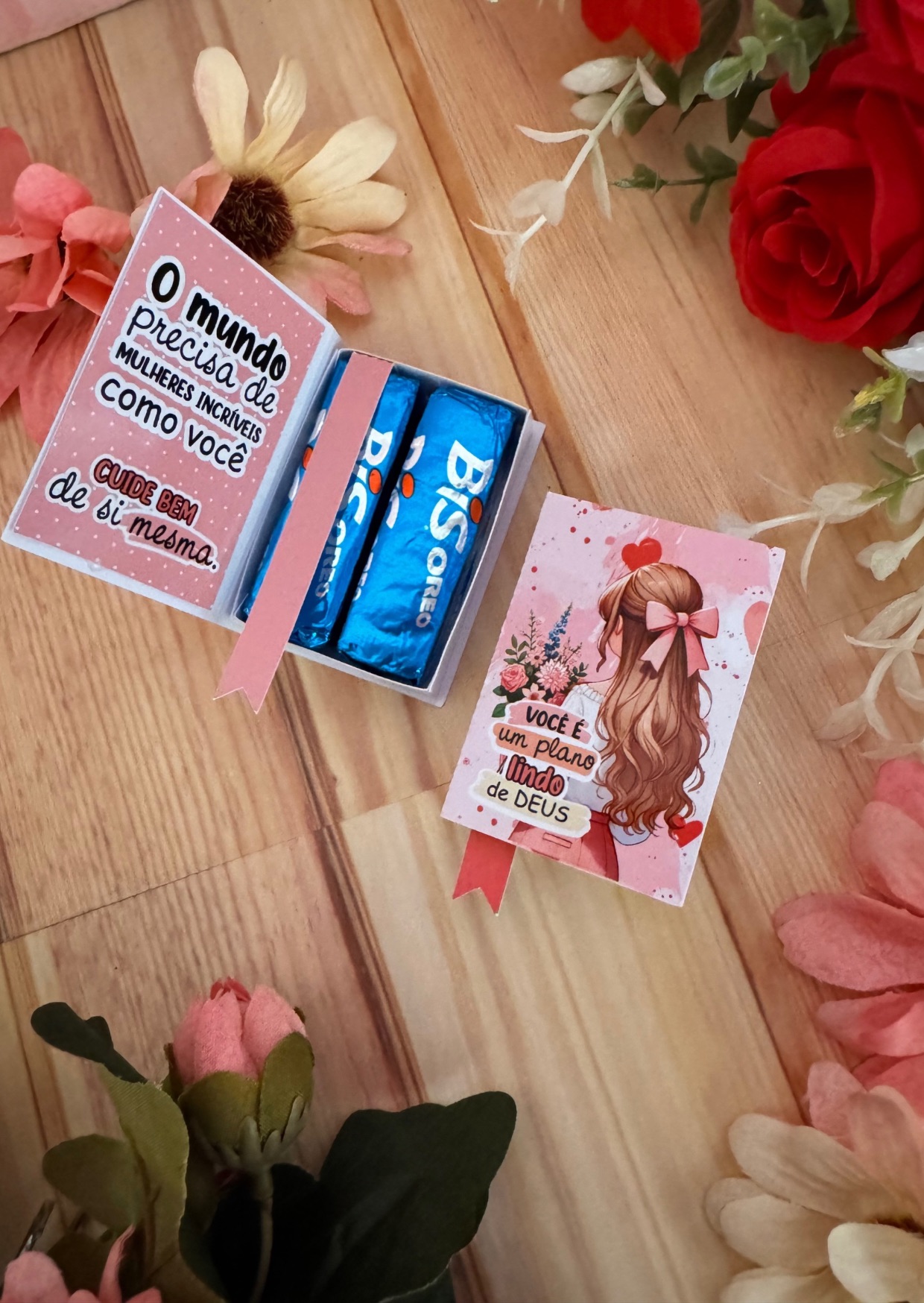 Caixinha com Bis Personalizada - Dia da Mulher