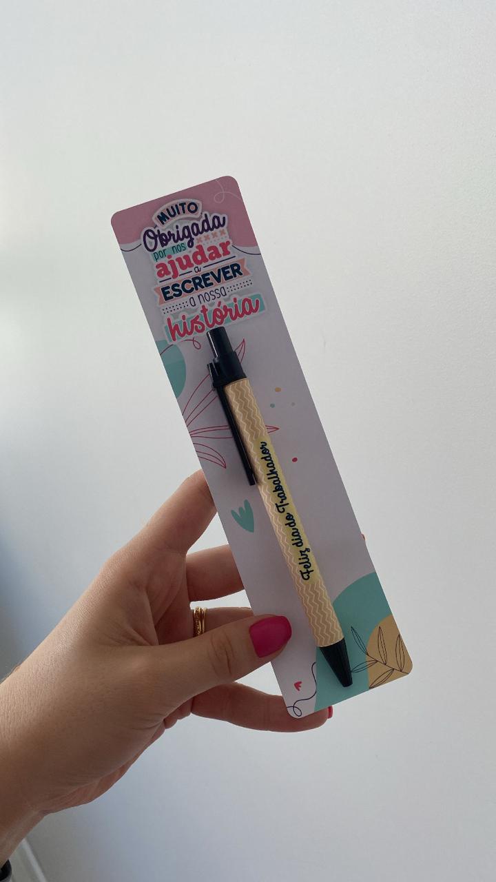 Card personalizado com caneta
