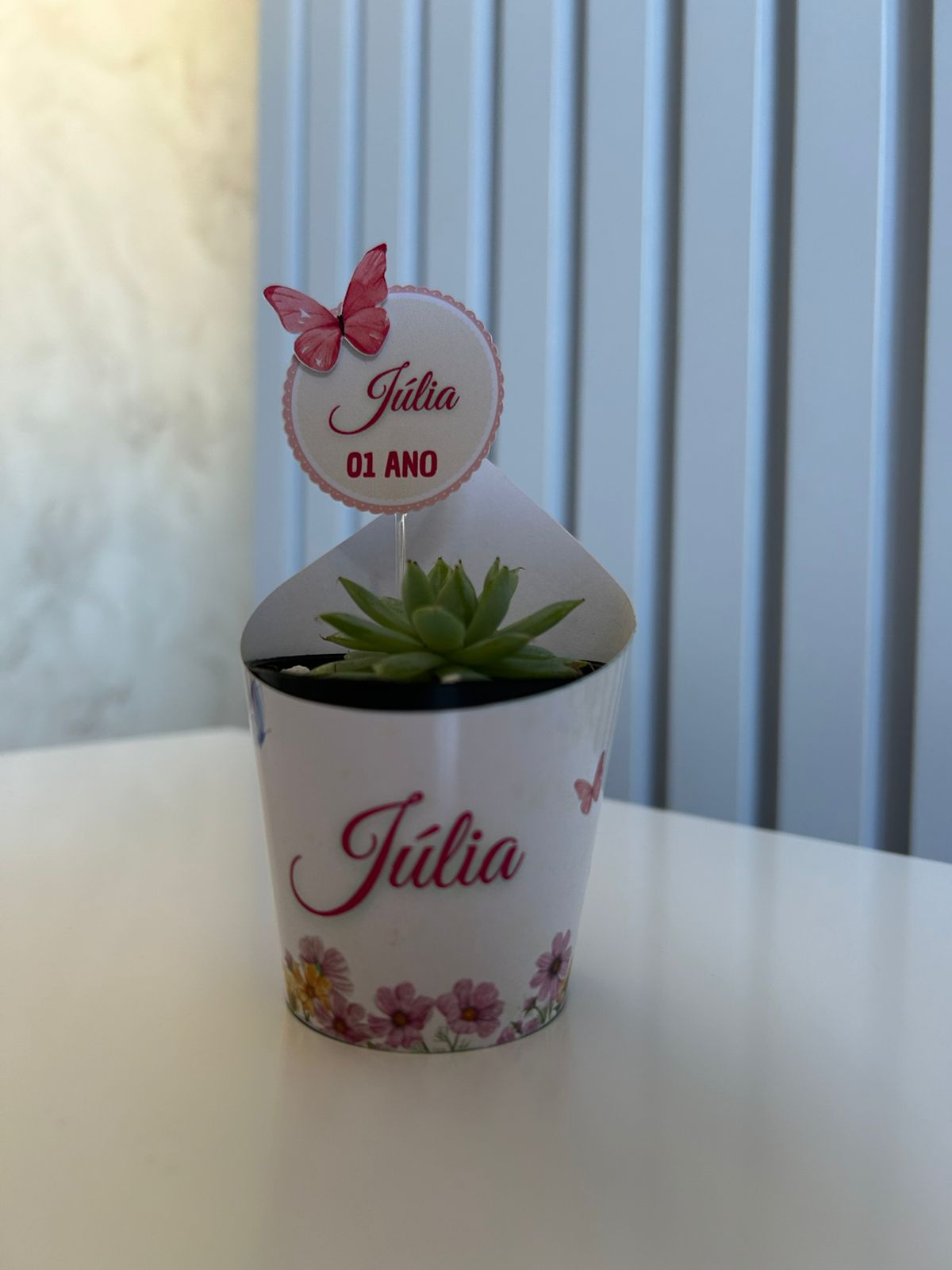 Suculenta Personalizada - Aniversário