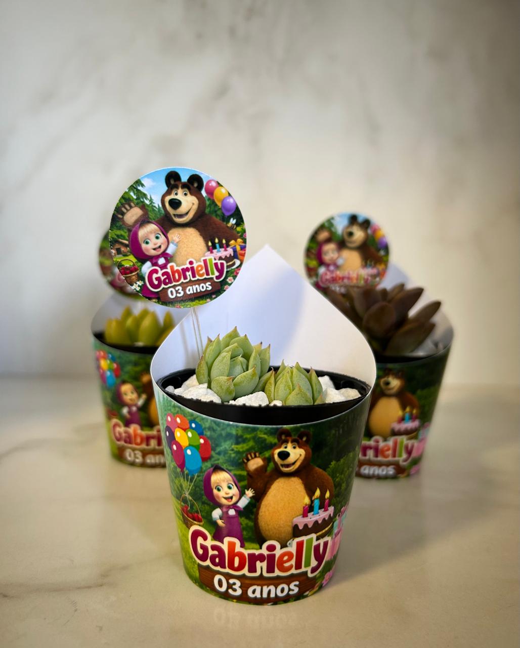 Suculenta Personalizada - Aniversário