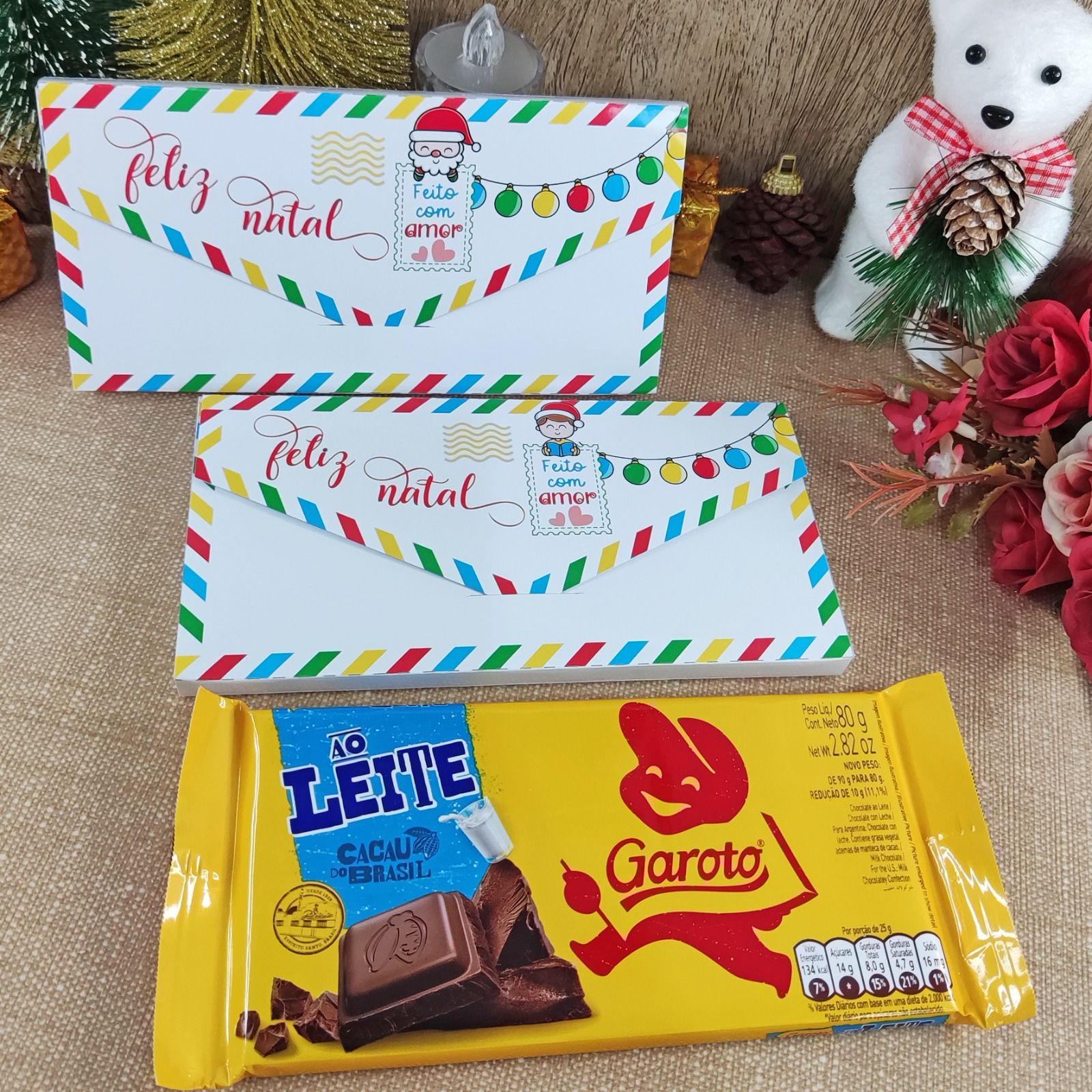 Caixa Porta Chocolate de Natal: Presenteie com Doçura e Estilo nesta Temporada Festiva!