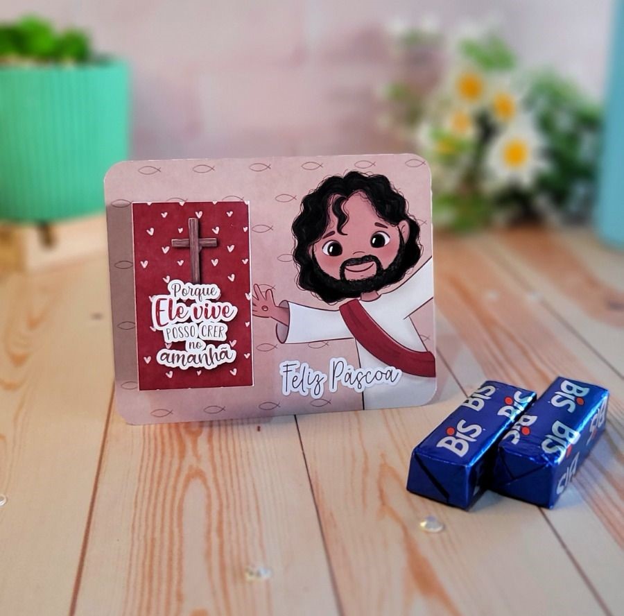 Card de Páscoa com Bis: Um Toque de Sabor e Carinho!